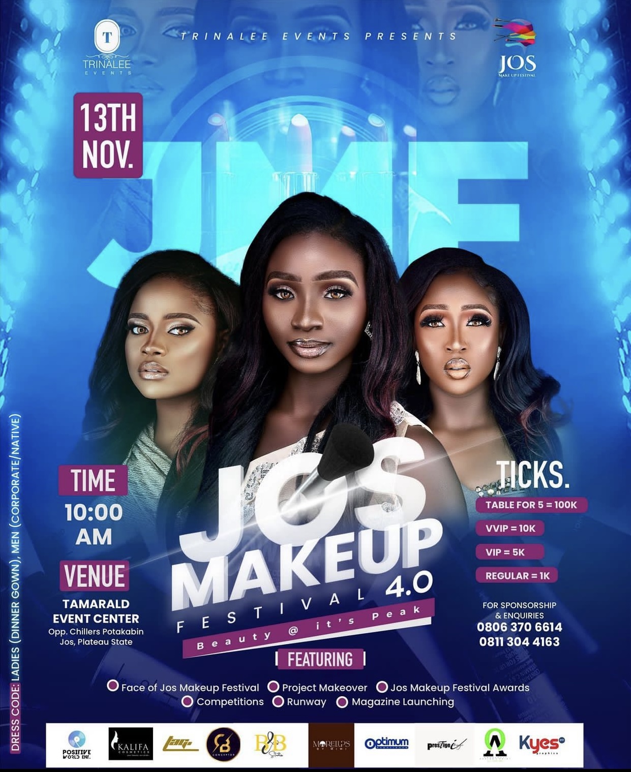 Official flyer for The Makeup and Beauty Festival 2022
