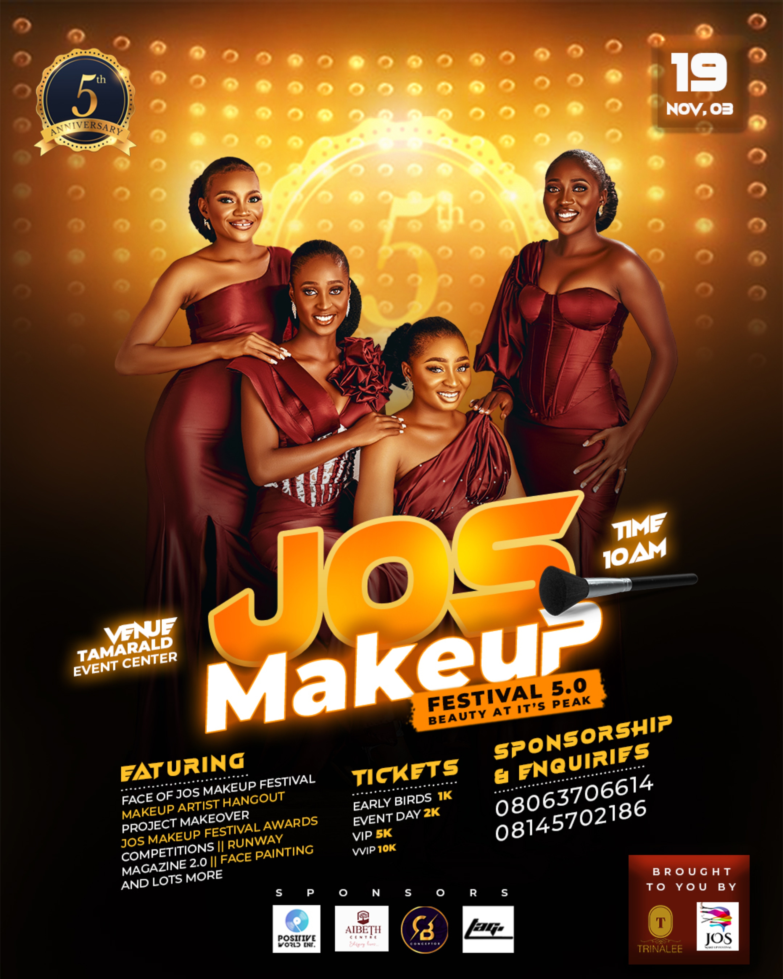 Official flyer for The Makeup and Beauty Festival 2023