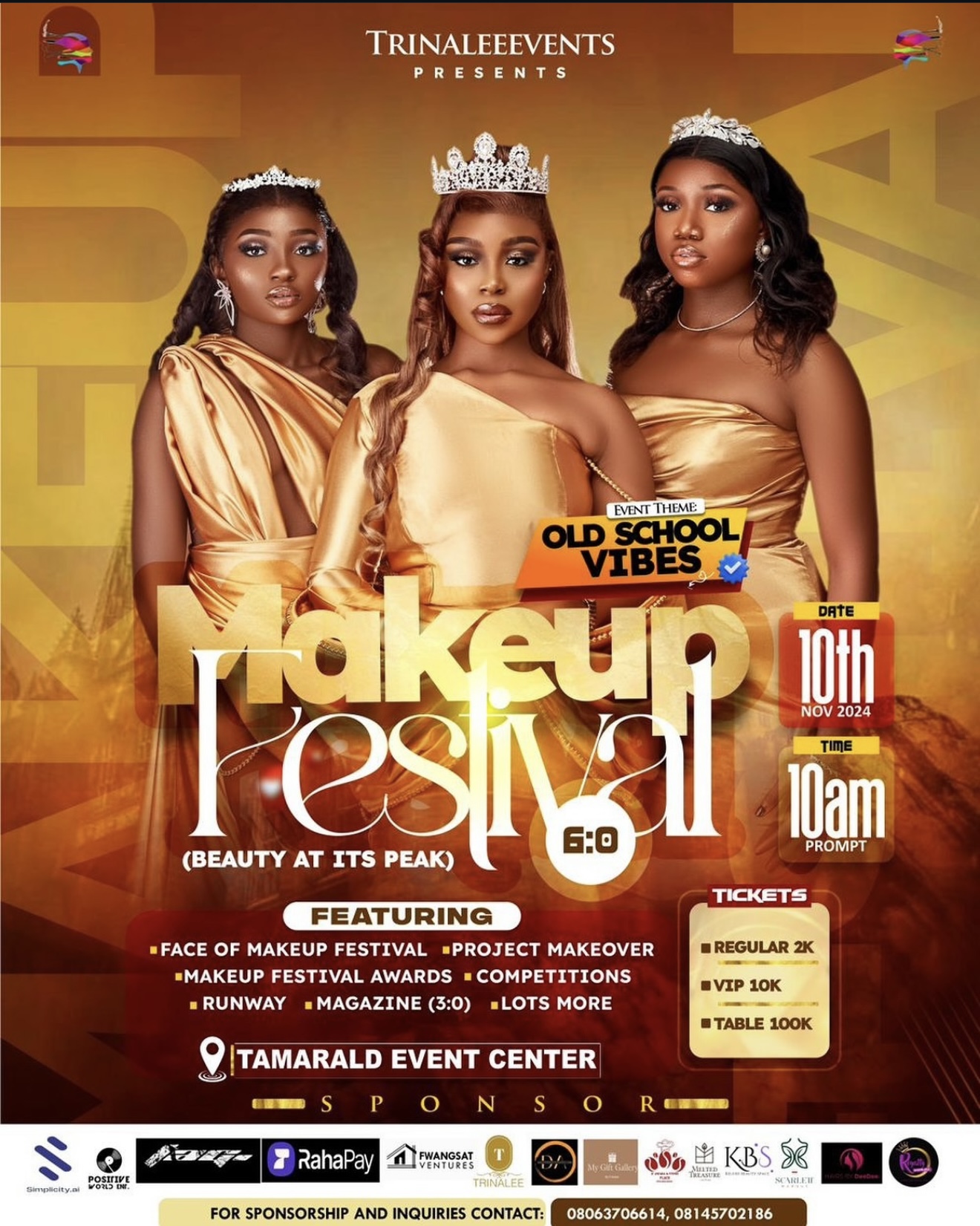 Official flyer for The Makeup and Beauty Festival 2024