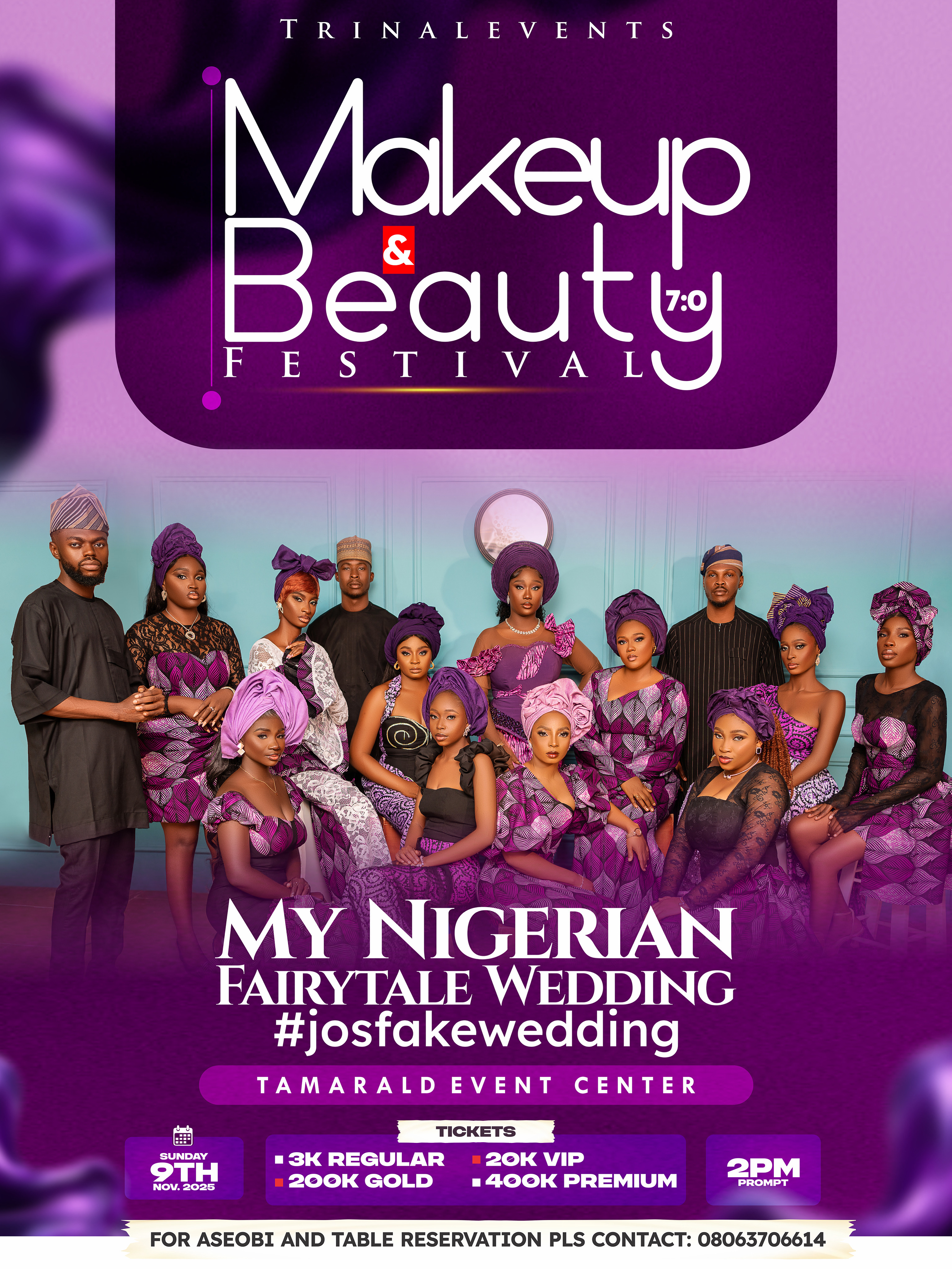 Official flyer for The Makeup and Beauty Festival 2025